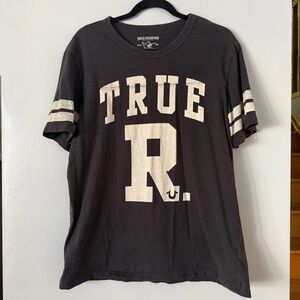 True Religion Charcoal and White Men's Shirt
